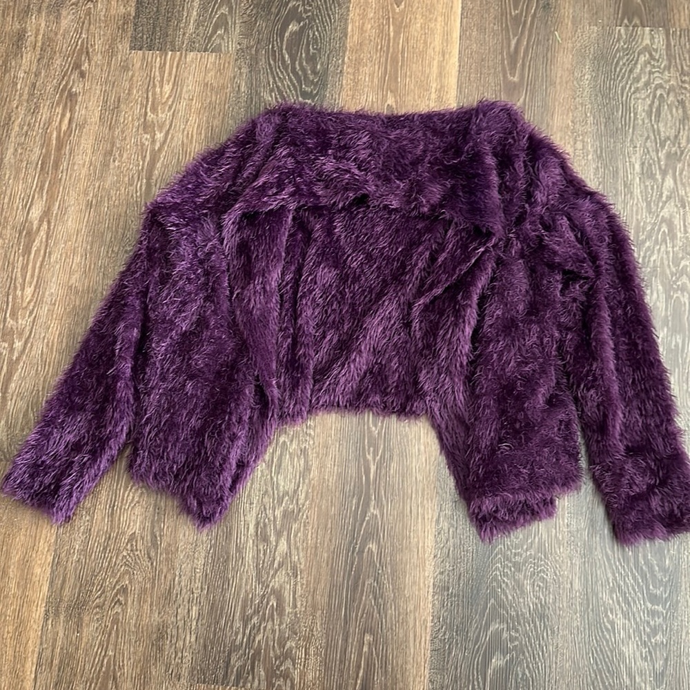 Purple Cardigan Coat